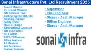 Sonai Infrastructure Mega Recruitment Drive 2025 – Infrastructure, Railway & Building Project Jobs Open