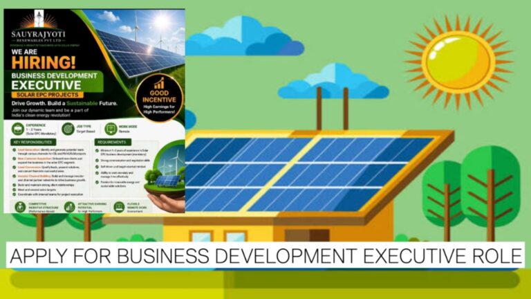 Latest Remote Jobs in Solar Sector | Apply for Business Development Executive Role