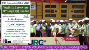 Data Center Construction Jobs in India 2026 | URC Construction Walk-In Drive for Civil Engineering Professionals