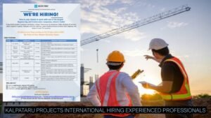 UAE Engineering Jobs 2026: Kalpataru Projects International Hiring Experienced Professionals