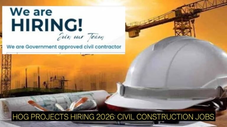 HOG Projects Hiring 2026: Civil Construction Jobs Across Chhattisgarh, Odisha & Gujarat