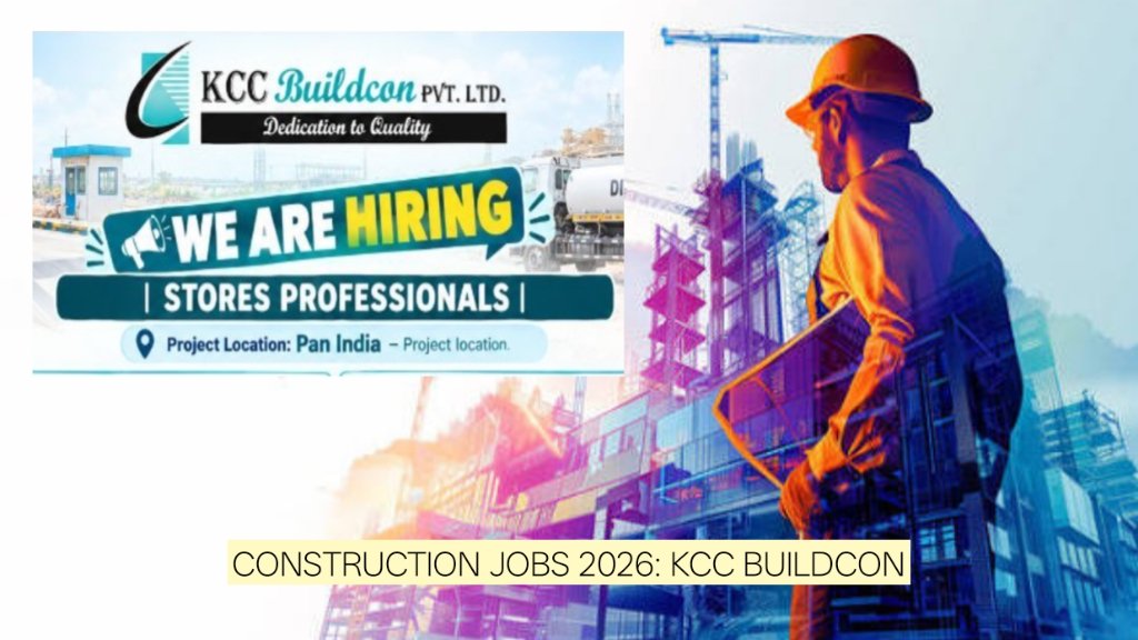 Construction Jobs 2026: KCC Buildcon Hiring Weigh Bridge Operators Across India